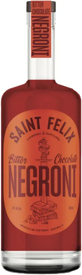Saint Felix Distillery Bitter Chocolate Negroni 700ml-Spirits-Saint Felix Distillery-Afterpay-Alcohol-Delivery-Barrel-and-Batch-