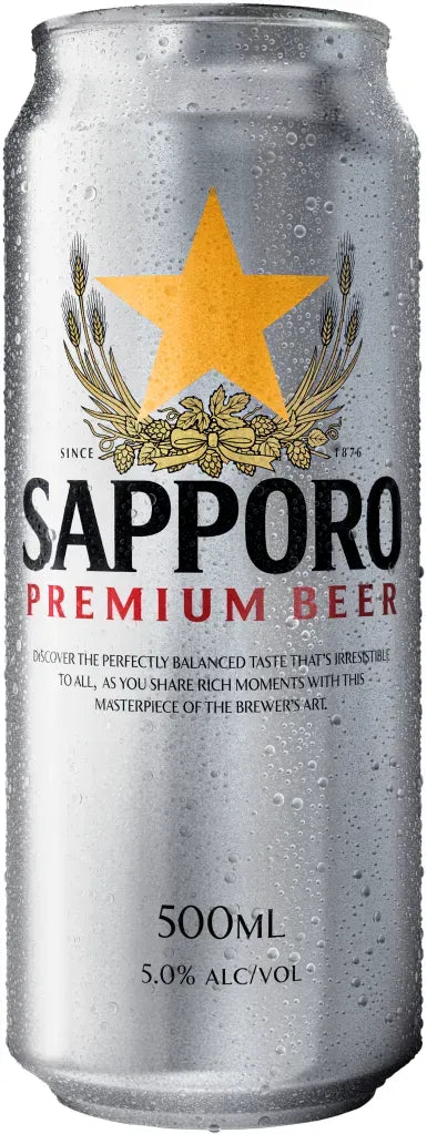 Sapporo Premium Beer Cans 500ml-Beer-Sapporo-Afterpay-Alcohol-Delivery-Barrel-and-Batch-