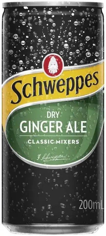 Schweppes Classic Mixer Dry Ginger Ale 200ml-Non-Alcoholic-Schweppes-Afterpay-Alcohol-Delivery-Barrel-and-Batch-