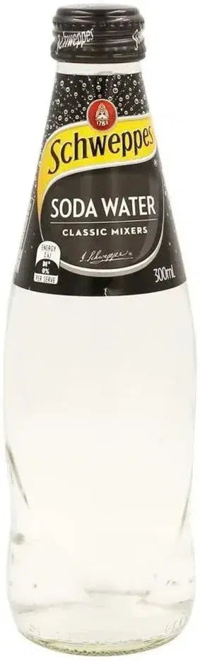 Schweppes Glass Soda Water 300ml-Non-Alcoholic-Schweppes-Afterpay-Alcohol-Delivery-Barrel-and-Batch-