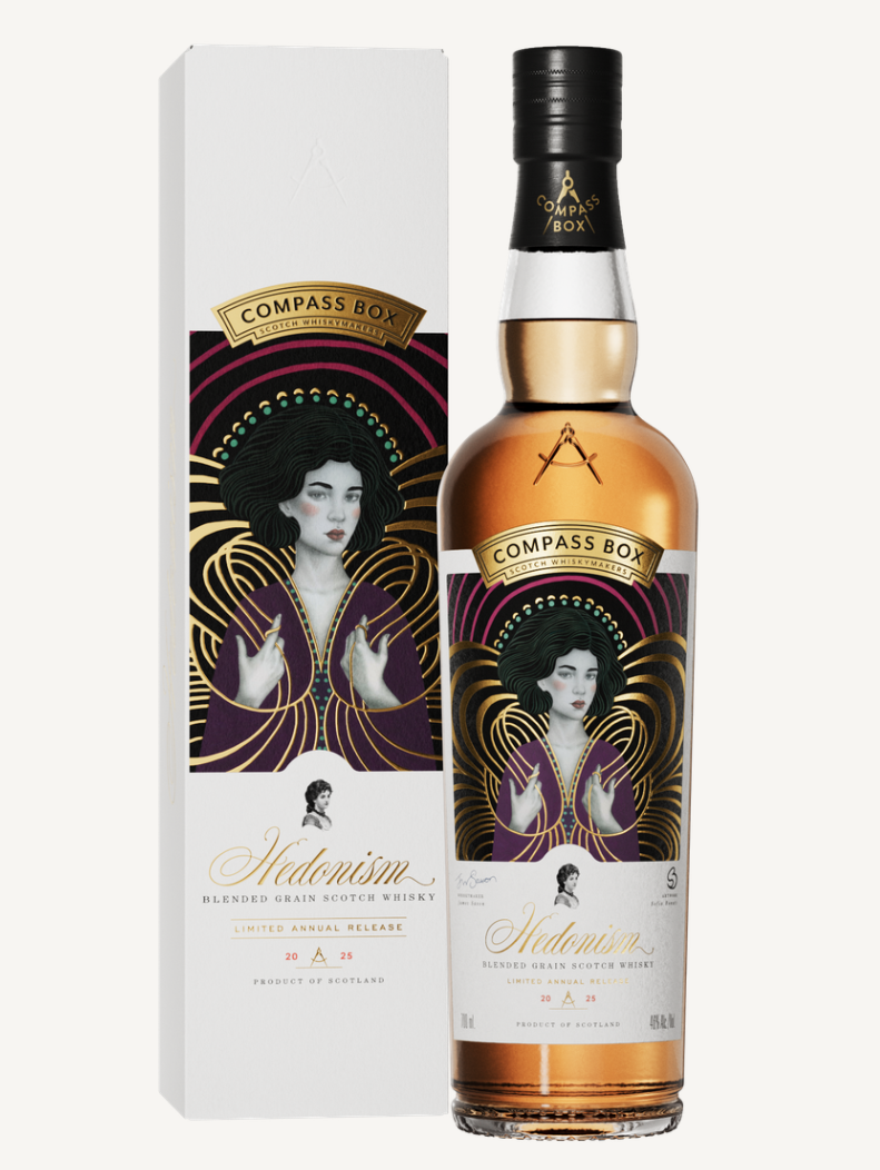 Compass Box Hedonism 2025 Limited Annual Release Blended Grain Scotch Whisky 700ml