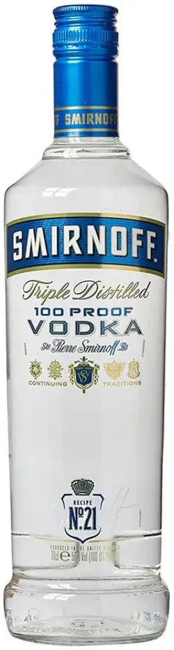 Smirnoff Blue Label 100 Proof Export Strength Vodka 1L-Spirits-Smirnoff-Afterpay-Alcohol-Delivery-Barrel-and-Batch-