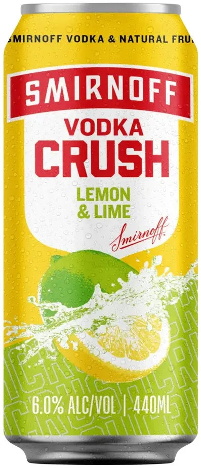 Smirnoff Crush Lemon & Lime 440ml-Pre-Mixed Drinks-Smirnoff-Afterpay-Alcohol-Delivery-Barrel-and-Batch-