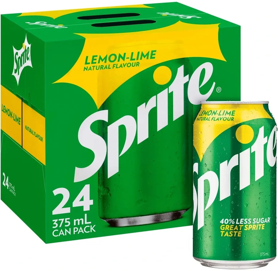 Sprite Lemonade 24 Pack Cans 375ml