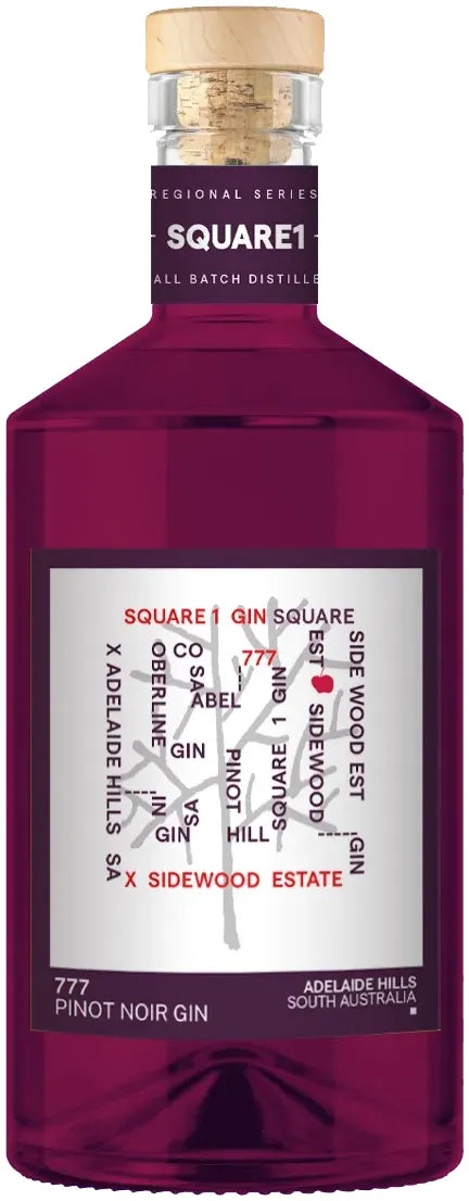 Square 1 Pinot Noir Gin - Sidewood Collaberation - 777 Clone 700ml | Barrel & Batch