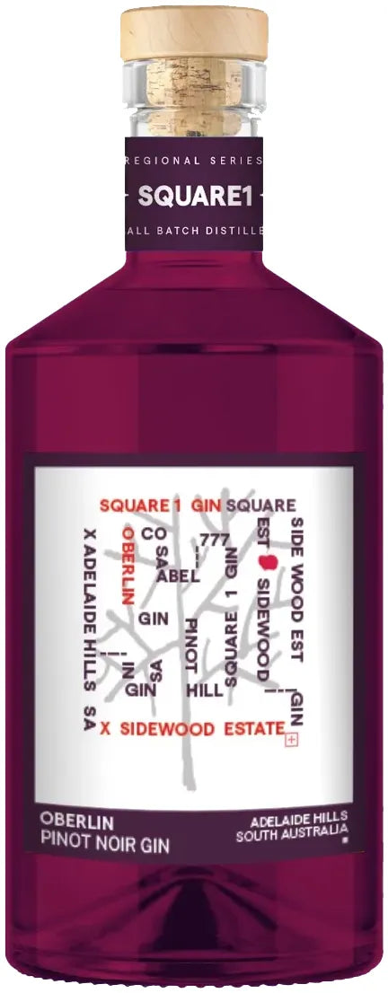 Square 1 Pinot Noir Gin - Sidewood Collaberation - Oberlin Clone 700ml | Barrel & Batch