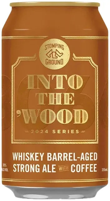 Stomping Ground Into The Wood Whiskey Barrel-Aged Strong Ale With Coffee 355ml-Beer-Stomping Ground-Afterpay-Alcohol-Delivery-Barrel-and-Batch-