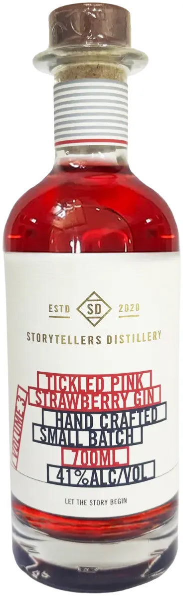 Storytellers Distillery Tickled Pink Strawberry Gin 700ml | Barrel & Batch