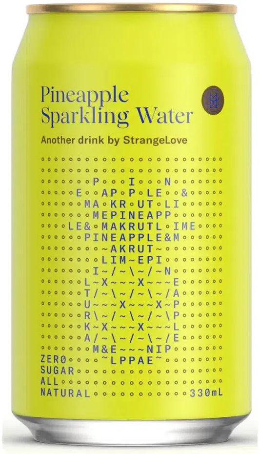 Strangelove Pineapple Sparkling Water 330ml-Non-Alcoholic-Strangelove-Afterpay-Alcohol-Delivery-Barrel-and-Batch-