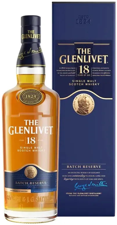 The Glenlivet 18 Year Old Batch Reserve Single Malt Scotch Whisky 700ml-Spirits-The Glenlivet-Afterpay-Alcohol-Delivery-Barrel-and-Batch-