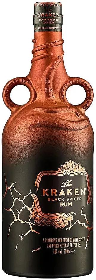 The Kraken Unknown Deep Black Spiced Rum 700ml-Spirits-The Kraken-Afterpay-Alcohol-Delivery-Barrel-and-Batch-