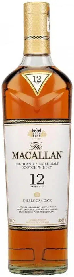 The Macallan 12 Year Old Sherry Oak Cask Single Malt Scotch Whisky 700ml-Spirits-The Macallan-Afterpay-Alcohol-Delivery-Barrel-and-Batch-