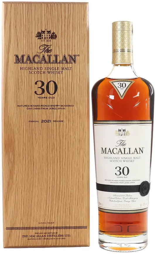 The Macallan 30 Year Old Sherry Oak Single Malt Scotch Whisky 700ml-Spirits-The Macallan-Afterpay-Alcohol-Delivery-Barrel-and-Batch-