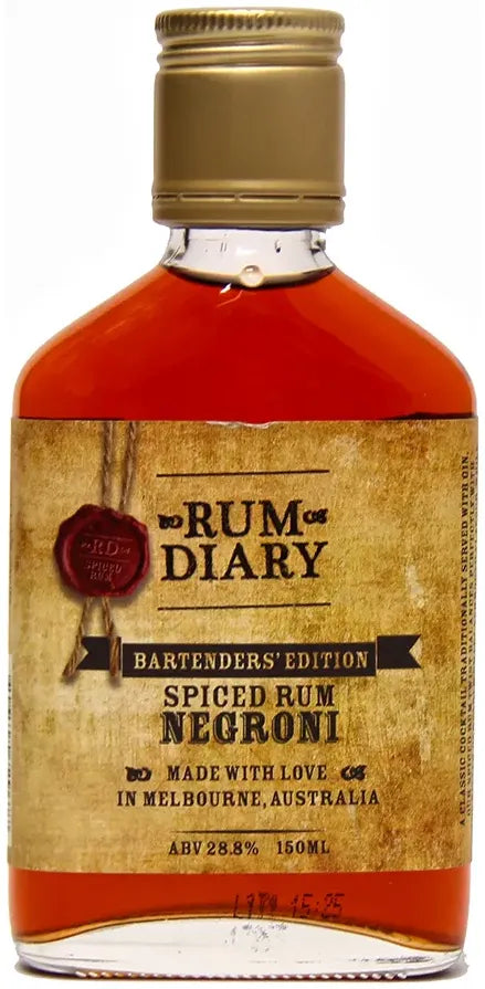 The Rum Diary Spiced Rum Negroni Hip Flask 150ml