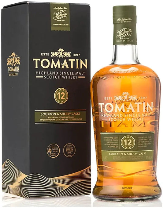 Tomatin 12 Year Old Single Malt Scotch Whisky 1L-Spirits-Tomatin-Afterpay-Alcohol-Delivery-Barrel-and-Batch-
