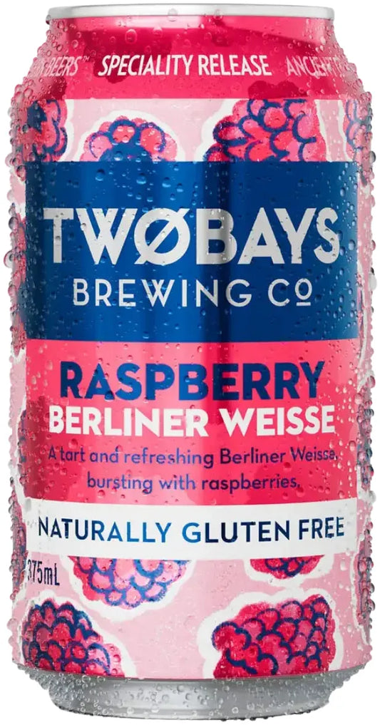 Two Bays Brewing Co Raspberry Berliner Weisse 3.5% 16 Pack Cans 375ml | Barrel & Batch