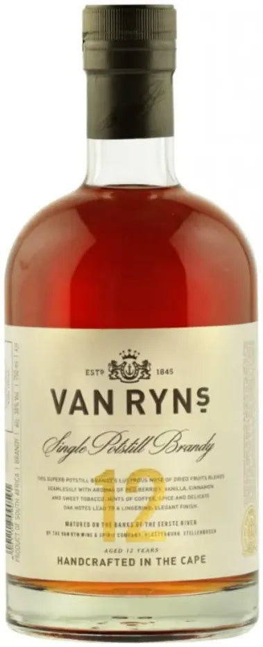 Van Ryn's 12 Year Old Single Pot Still Brandy 750ml-Spirits-Van Ryn's-Afterpay-Alcohol-Delivery-Barrel-and-Batch-