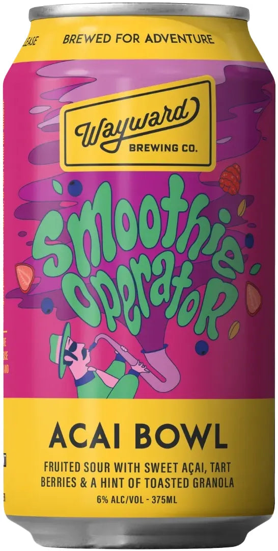 Wayward Brewing Smoothie Operator Acai Bowl Sour 6% 24 Pack Cans 375ml | Barrel & Batch