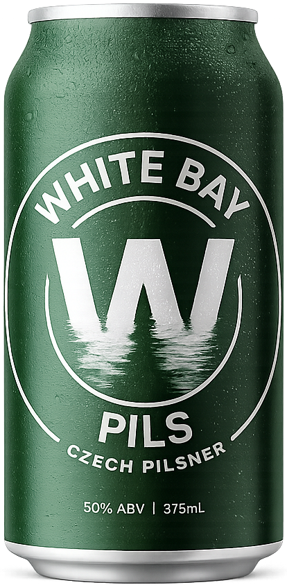 White Bay Czech Pilsner 5% Cans 375ml | Barrel & Batch
