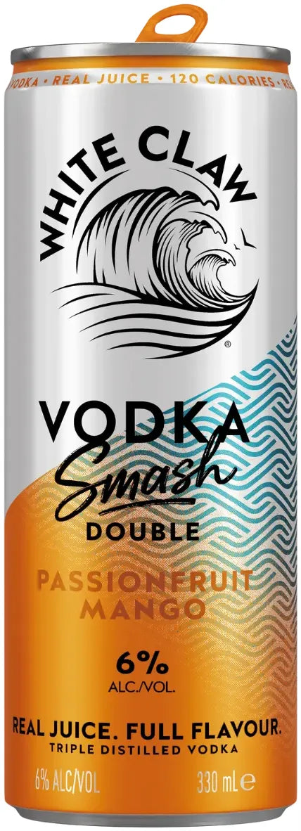 White Claw Vodka Smash Passionfruit Mango 6% 24 Pack Cans 330ml | Barrel & Batch