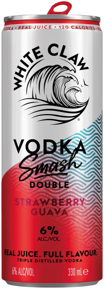 White Claw Vodka Smash Strawberry Guava 6% 24 Pack Cans 330ml | Barrel & Batch