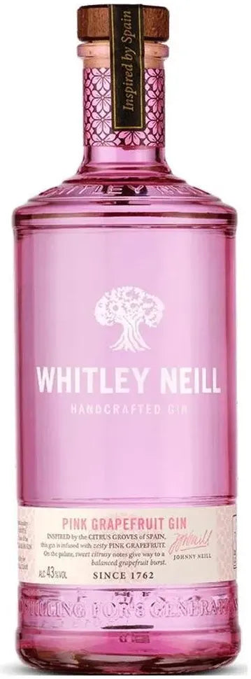 Whitley Neill Pink Grapefruit Gin 700ml-Spirits-Whitley Neill-Afterpay-Alcohol-Delivery-Barrel-and-Batch-