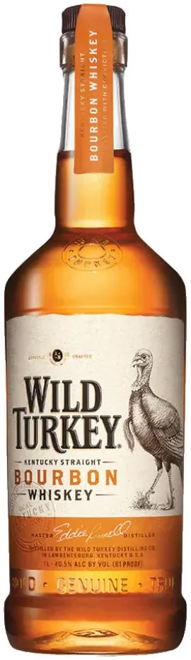 Wild Turkey 81 Proof Kentucky Straight Bourbon Whiskey 1L-Spirits-Wild Turkey-Afterpay-Alcohol-Delivery-Barrel-and-Batch-