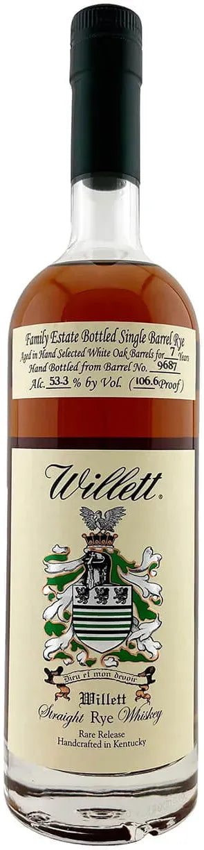 Willett 7 Year Old Cask Strength Single Barrell Straight Rye Whiskey 700ml-Spirits-Willett Distillery-Afterpay-Alcohol-Delivery-Barrel-and-Batch-