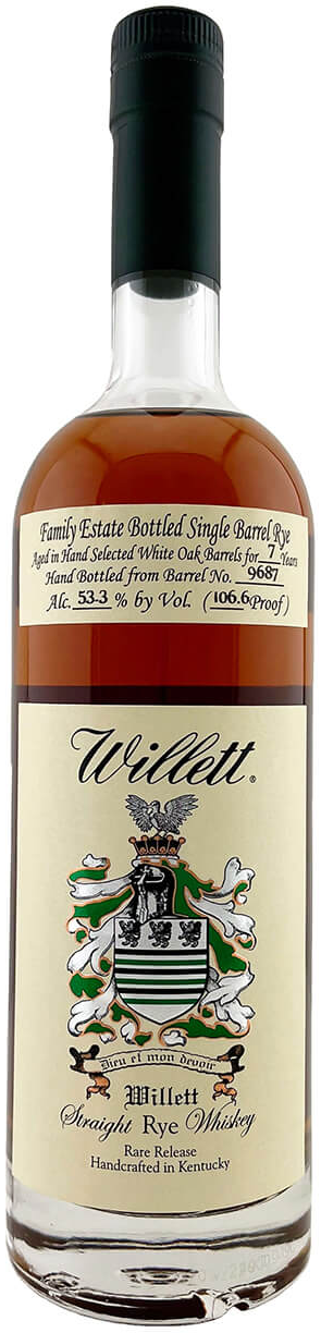 Willett 7 Year Old Cask Strength Single Barrell Straight Rye Whiskey 700ml