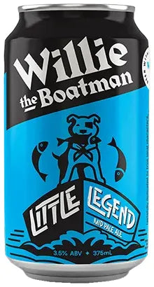 Willie the Boatman Little Legend Mid Pale Ale 3.5% 16 Pack Cans 375ml | Barrel & Batch