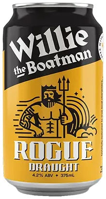 Willie the Boatman Rogue Draught 4.2% 16 Pack Cans 375ml | Barrel & Batch