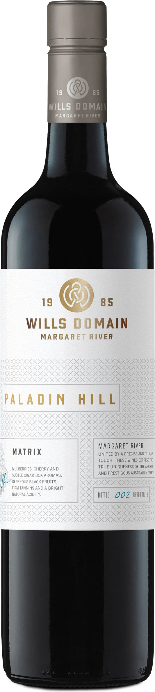 Wills Domain Paladin Hill Matrix Cabernet Blend 2022 750ml-Wine-Wills Domain-Afterpay-Alcohol-Delivery-Barrel-and-Batch-