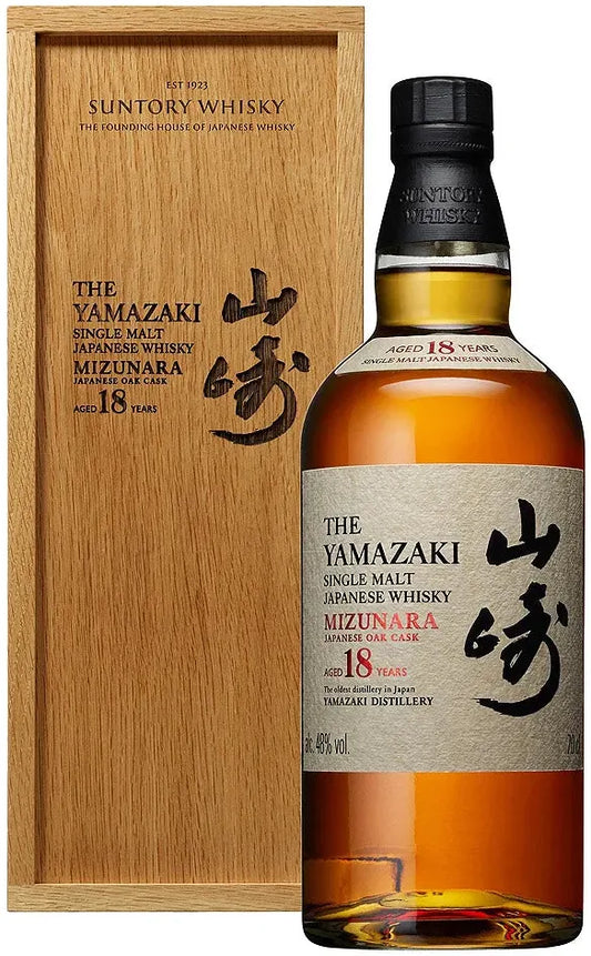 Yamazaki 18 Year Old Mizunara Single Malt Japanese Whisky 700ml