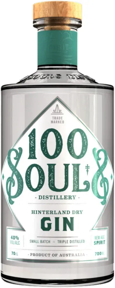 100 Souls Hinterland Gin 700ml-Spirits-100 Souls-[afterpay_alcohol_delivery]-[buy_spirits_online]-[buy_wine_online]-Barrel & Batch