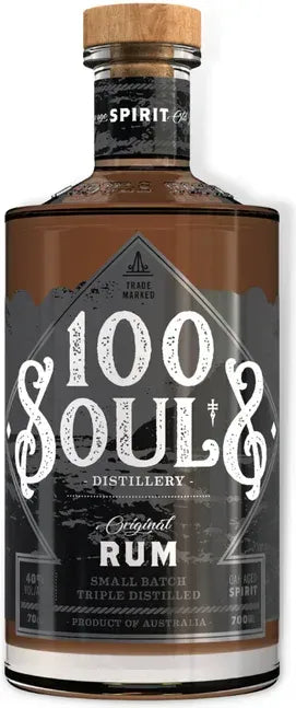 100 Souls Original Dark Rum 700ml-Spirits-100 Souls-[afterpay_alcohol_delivery]-[buy_spirits_online]-[buy_wine_online]-Barrel & Batch