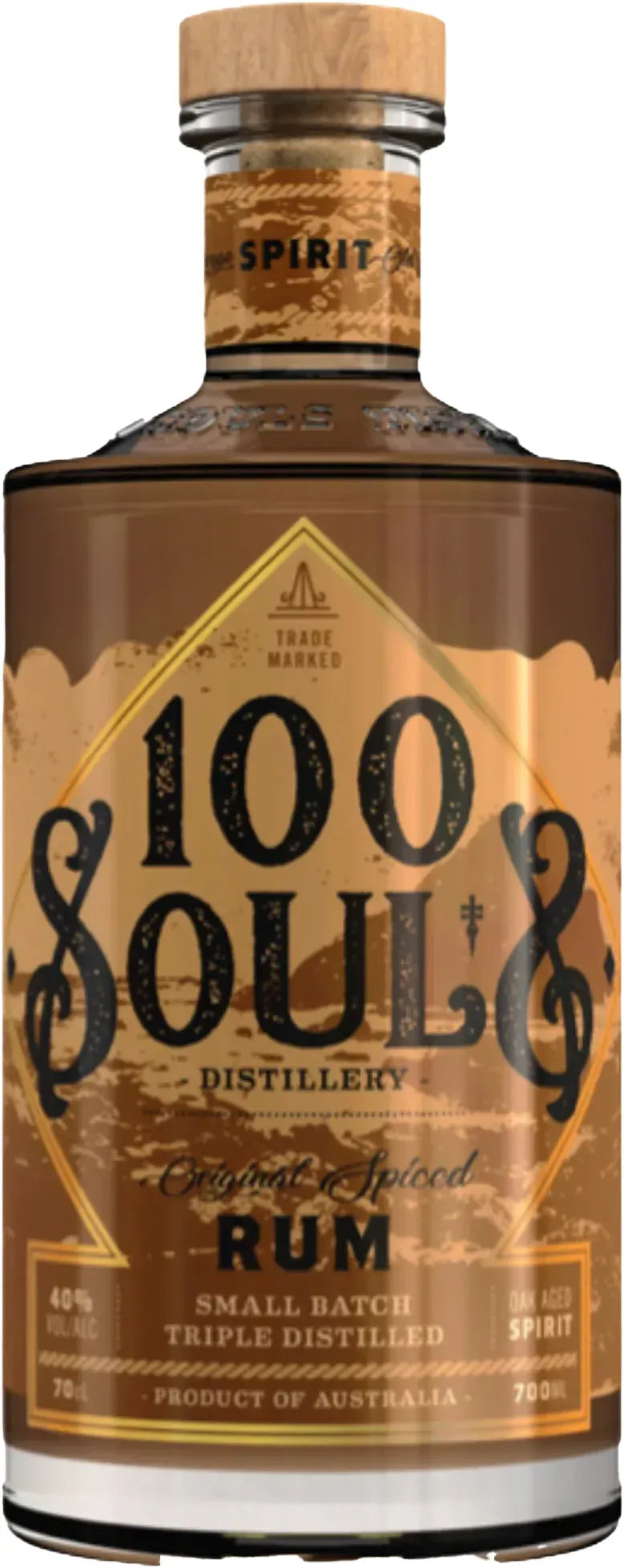 100 Souls Spiced Dark Rum 700ml-Spirits-100 Souls-[afterpay_alcohol_delivery]-[buy_spirits_online]-[buy_wine_online]-Barrel & Batch