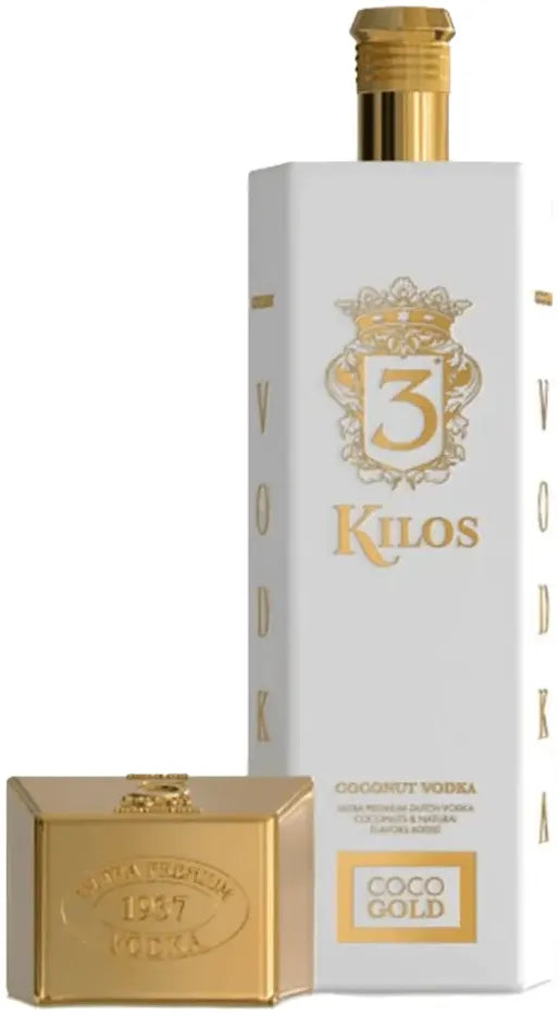 3 Kilos Gold Bar Dutch Coconut Vodka 1L-Spirits-3 Kilos-[afterpay_alcohol_delivery]-[buy_spirits_online]-[buy_wine_online]-Barrel & Batch