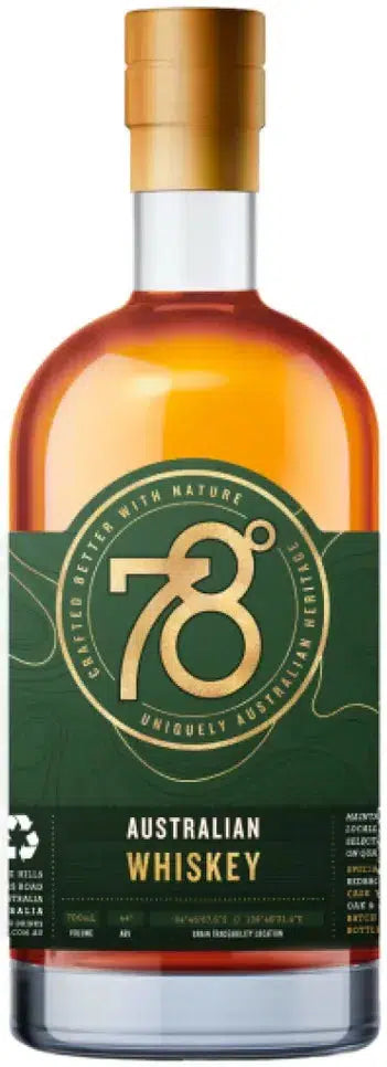 78 Degrees Australian Whiskey 700ml-Spirits-78 Degrees-[afterpay_alcohol_delivery]-[buy_spirits_online]-[buy_wine_online]-Barrel & Batch