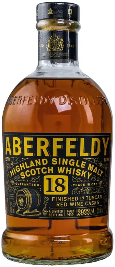 Aberfeldy 18 Year Old Bolgheri Tuscan Cask Finish Scotch Whisky 700ml-Spirits-Aberfeldy-[afterpay_alcohol_delivery]-[buy_spirits_online]-[buy_wine_online]-Barrel & Batch