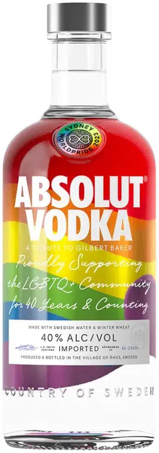 Absolut Rainbow Limited Edition Vodka 700ml-Spirits-Absolut-[afterpay_alcohol_delivery]-[buy_spirits_online]-[buy_wine_online]-Barrel & Batch