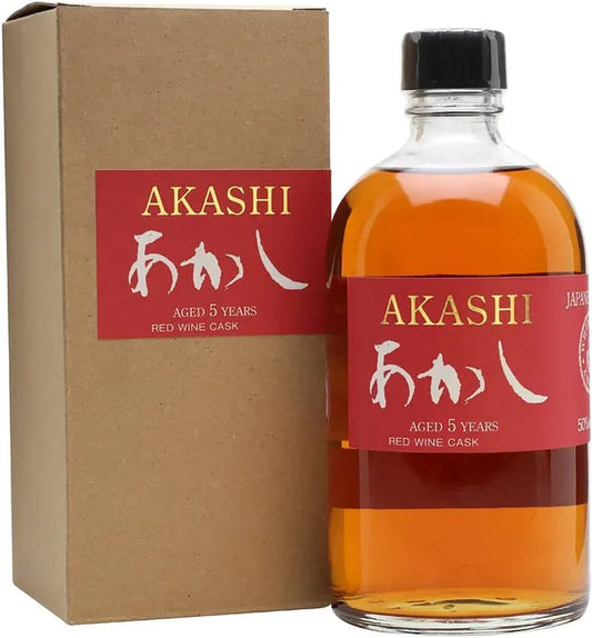 Akashi 5 Year Old Red Wine Cask Japanese Single Malt Whisky 500ml-Spirits-Akashi-[afterpay_alcohol_delivery]-[buy_spirits_online]-[buy_wine_online]-Barrel & Batch