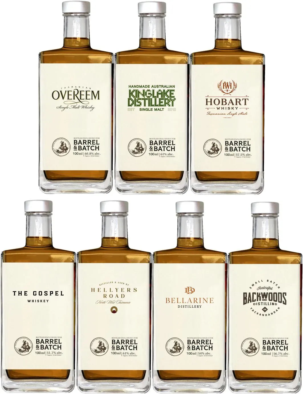 Anzac Day Commemoration Set 2024 7 x 100ml-Spirits-Barrel & Batch-[afterpay_alcohol_delivery]-[buy_spirits_online]-[buy_wine_online]-Barrel & Batch