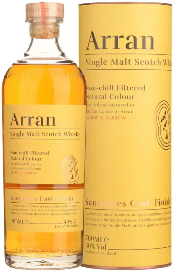 Arran Sauternes Cask Finish Single Malt Scotch Whisky 700ml-Spirits-Arran-[afterpay_alcohol_delivery]-[buy_spirits_online]-[buy_wine_online]-Barrel & Batch