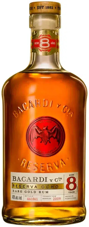 Bacardi 8 Year Old Rum 700ml-Spirits-Bacardi-[afterpay_alcohol_delivery]-[buy_spirits_online]-[buy_wine_online]-Barrel & Batch