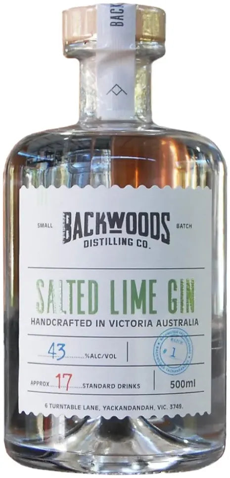 Backwoods Salted Lime Gin 500ml-Spirits-Backwoods-[afterpay_alcohol_delivery]-[buy_spirits_online]-[buy_wine_online]-Barrel & Batch