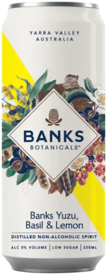 Banks Botanicals Banks Yuzu, Basil & Tonic Non Alcoholic 250ml-Pre-Mixed Drinks-Banks Botanicals-[afterpay_alcohol_delivery]-[buy_spirits_online]-[buy_wine_online]-Barrel & Batch