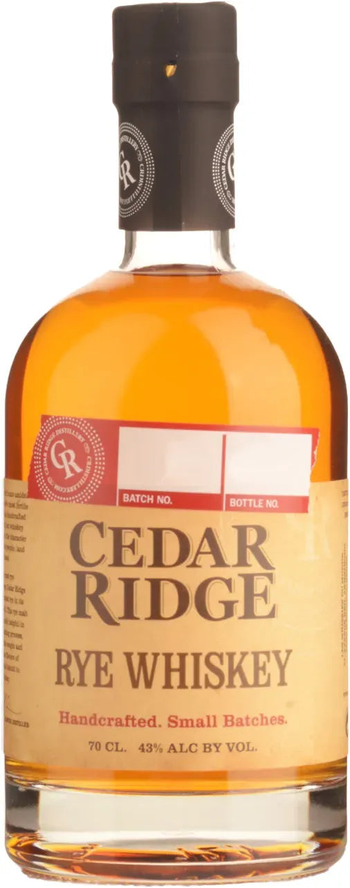 Cedar Ridge Rye Whiskey 700ml-Spirits-Cedar Ridge-[afterpay_alcohol_delivery]-[buy_spirits_online]-[buy_wine_online]-Barrel & Batch