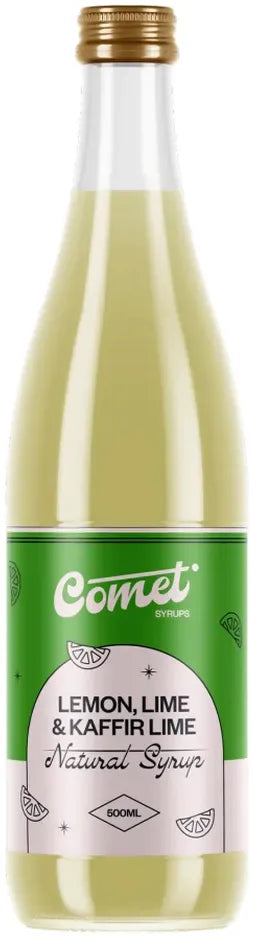 Comet Lemon Lime and Kaffir Lime Syrup 500ml-Non-Alcoholic-Comet-[afterpay_alcohol_delivery]-[buy_spirits_online]-[buy_wine_online]-Barrel & Batch