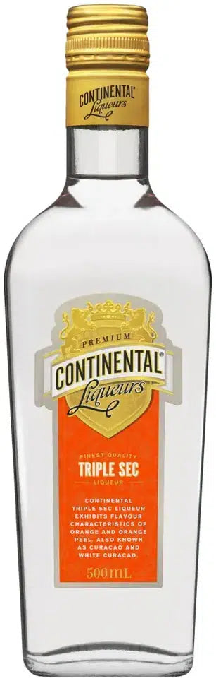 Continental Triple Sec Liqueur 500ml-Spirits-Continental-[afterpay_alcohol_delivery]-[buy_spirits_online]-[buy_wine_online]-Barrel & Batch