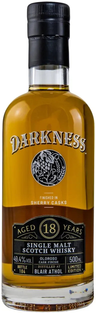 Darkness 18 Year Old Blair Athol Oloroso Finish Single Malt Whisky 500ml-Spirits-Darkness-[afterpay_alcohol_delivery]-[buy_spirits_online]-[buy_wine_online]-Barrel & Batch